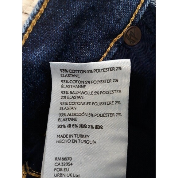 30 We The Free High Rise Skinny Dark Wash Raw Fray Hem - Picture 8 of 8